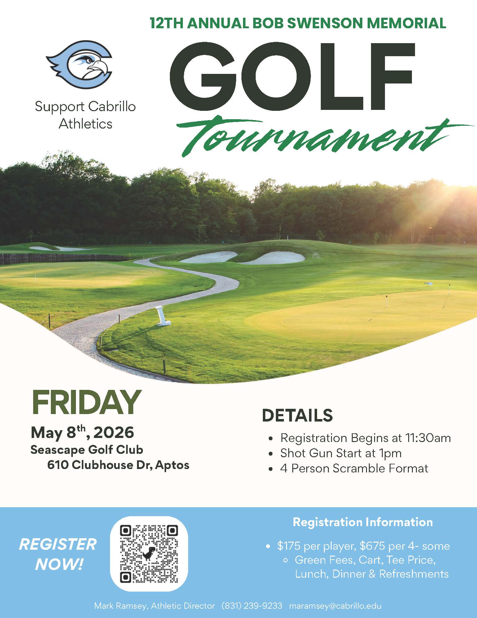 JOIN US May 8th!! 12th Annual Bob Swenson Memorial Golf Tournament